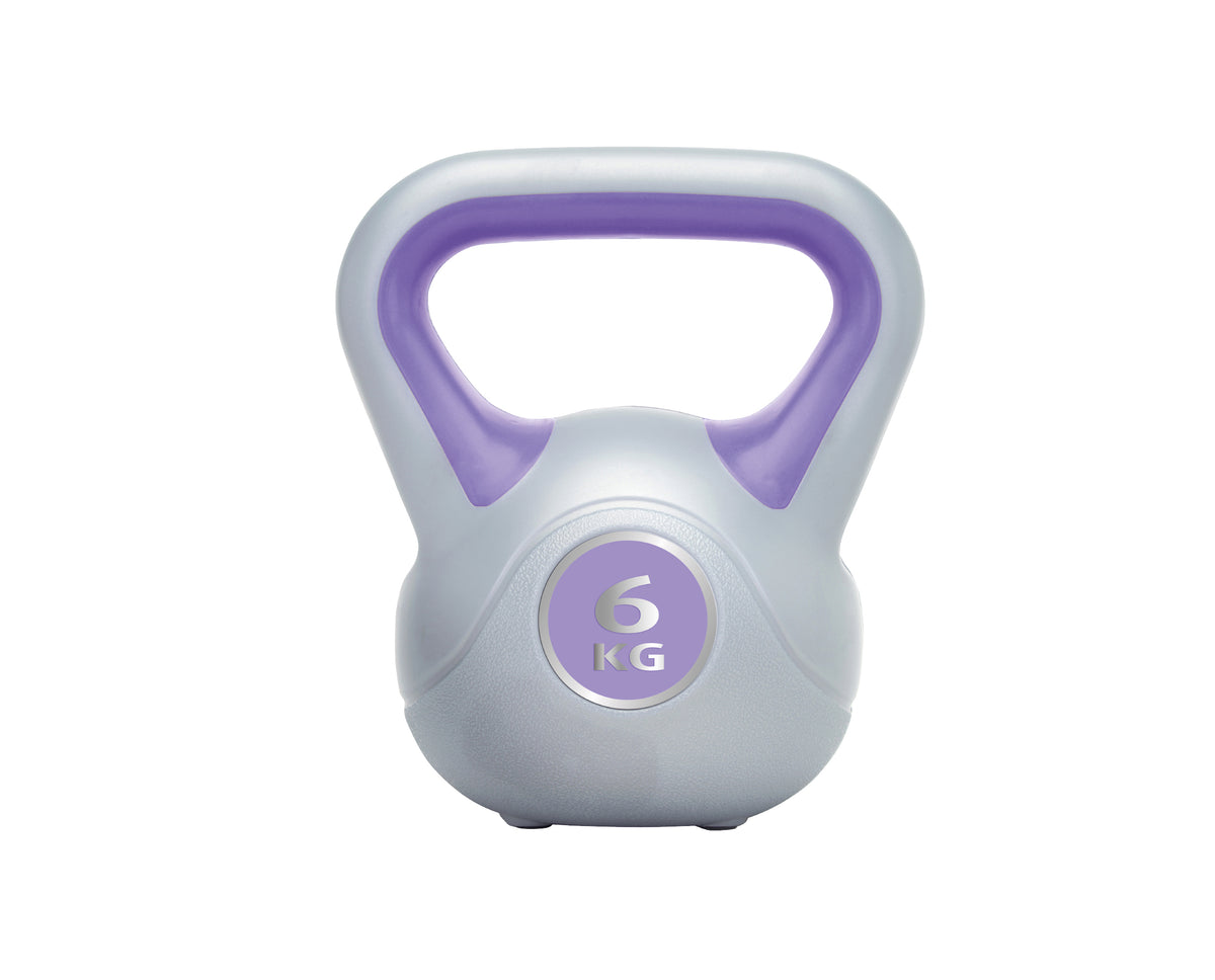 FITSY® Cast Iron Vinyl Coated Kettlebell - 6KG - Purple